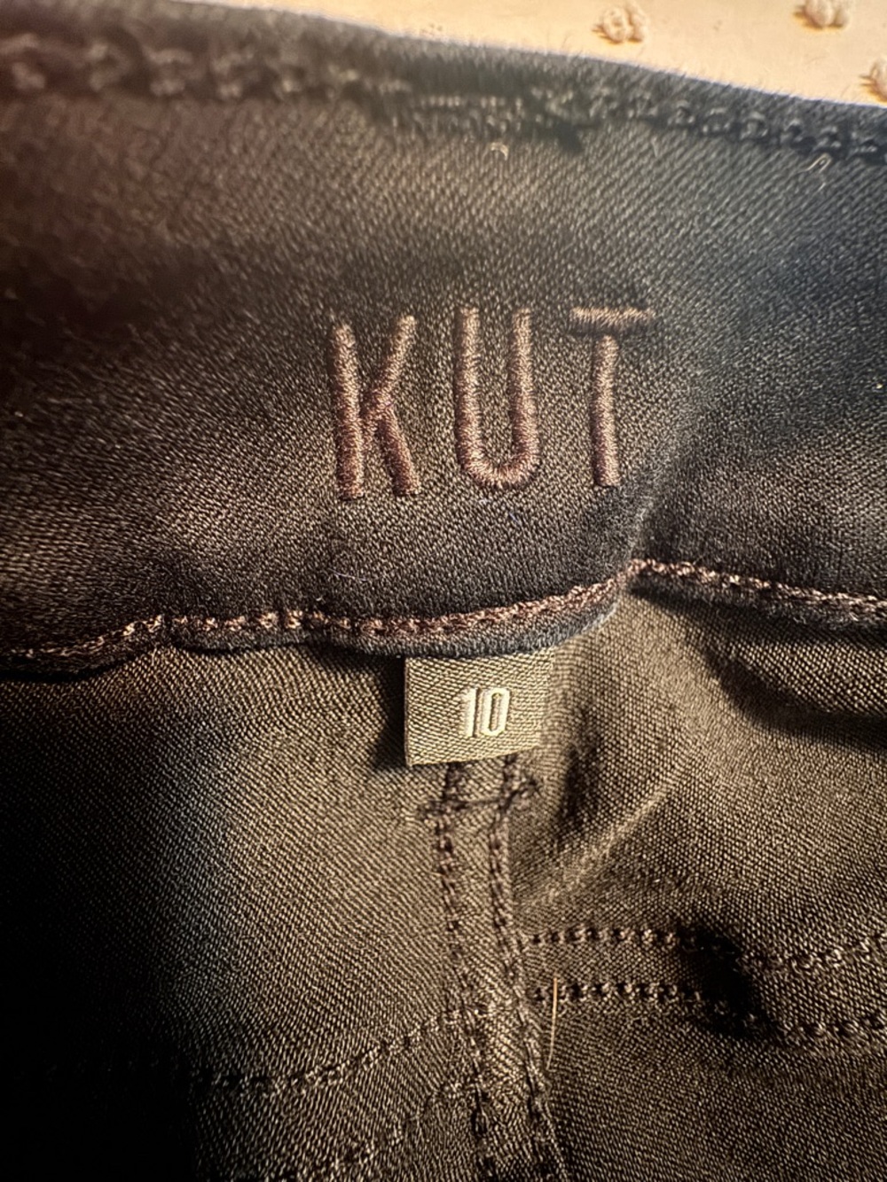 Kut From The Kloth High Rise Ankle Slim Straight Leg Black Jeans Pants Size 10 - Picture 6 of 7